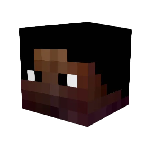 BBCnewss Minecraft avatar head, 3D render
