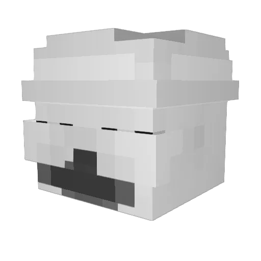 BBCricky Minecraft avatar head, 3D render