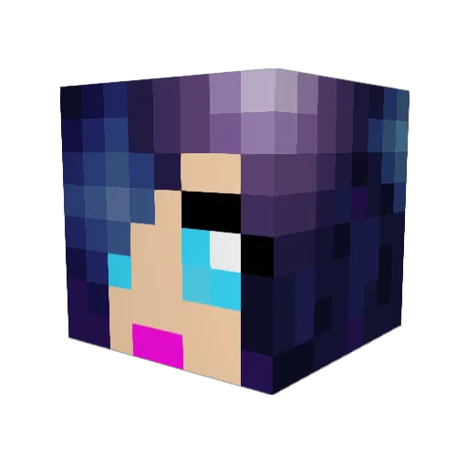 BBH1678 Minecraft avatar head, 3D render