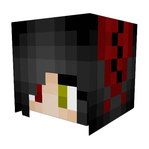 BBHADAN Minecraft avatar head, 3D render