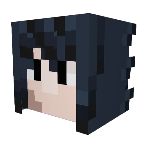 BBH_Wolf Minecraft avatar head, 3D render