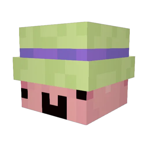 BBHui19 Minecraft avatar head, 3D render