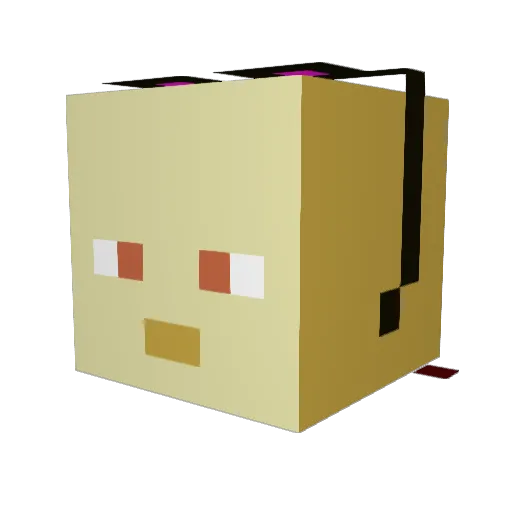 BBHulk Minecraft avatar head, 3D render