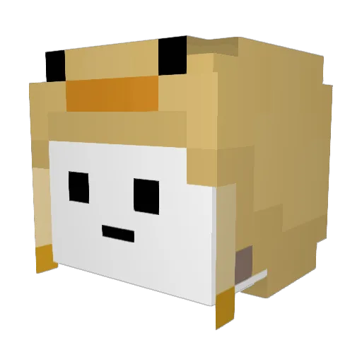BBIBBIAP Minecraft avatar head, 3D render