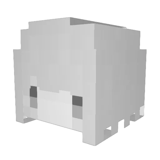 BBIGGv Minecraft avatar head, 3D render