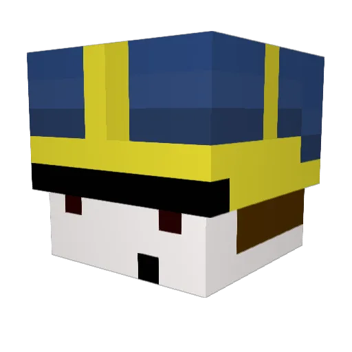 BBIRUKht Minecraft avatar head, 3D render