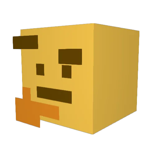 BBIV Minecraft avatar head, 3D render