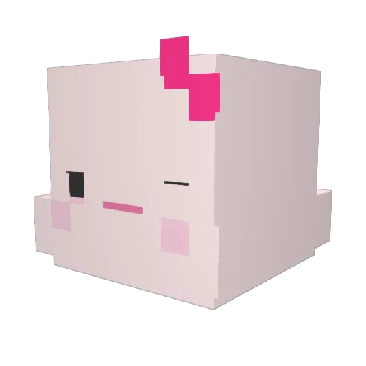 BBI_BBO Minecraft avatar head, 3D render