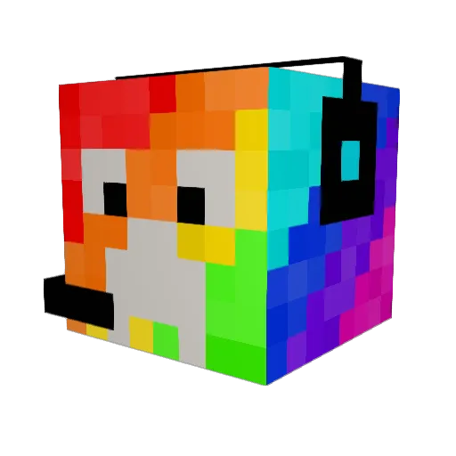 BBKing02 Minecraft avatar head, 3D render