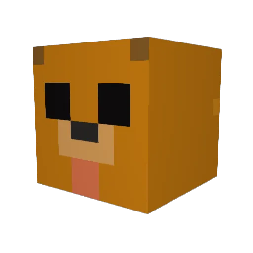 BBLecheEZ Minecraft avatar head, 3D render
