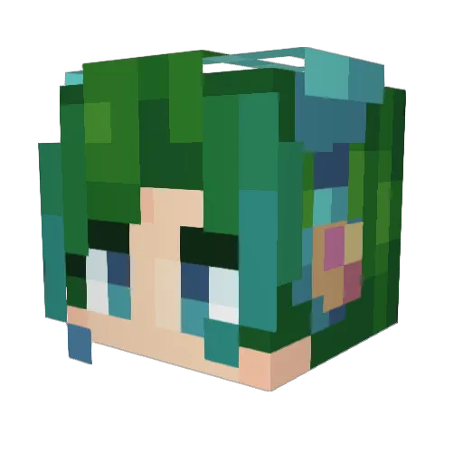 BBLovemachine Minecraft avatar head, 3D render
