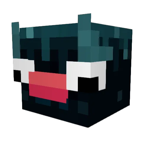 BBODAD Minecraft avatar head, 3D render