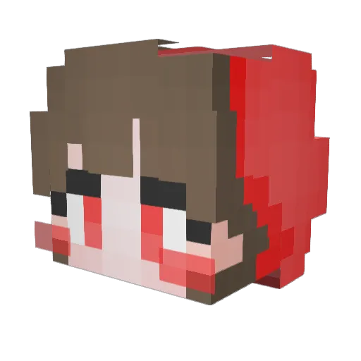 BBO_MII Minecraft avatar head, 3D render