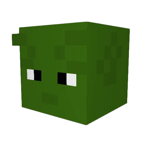 BBQ02 Minecraft avatar head, 3D render