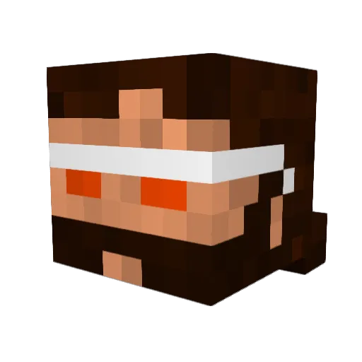 BBQBakedPotato Minecraft avatar head, 3D render