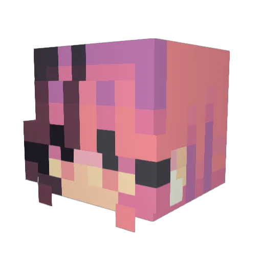BBQExtra Minecraft avatar head, 3D render