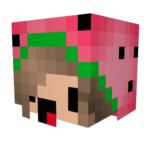 BBQ_Beefalo Minecraft avatar head, 3D render