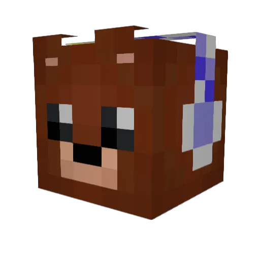 BBQru4 Minecraft avatar head, 3D render
