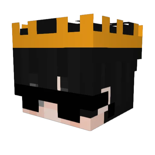 BBR1212 Minecraft avatar head, 3D render