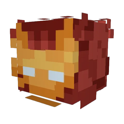 BBT2K Minecraft avatar head, 3D render