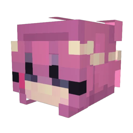 BBYAY01 Minecraft avatar head, 3D render