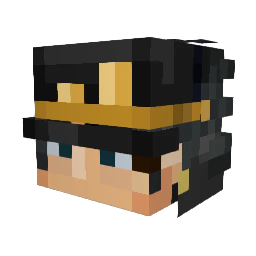 BBZsan Minecraft avatar head, 3D render