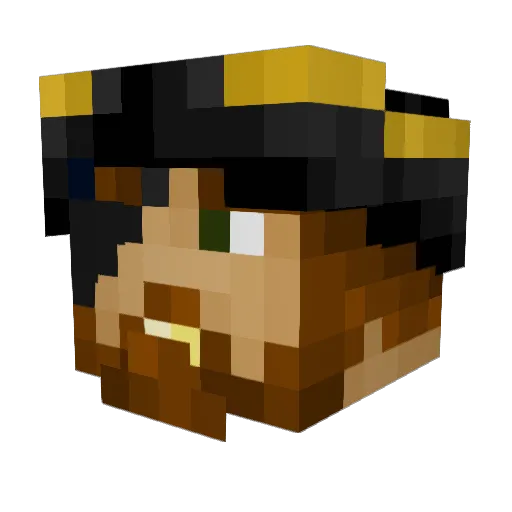 BB_2010 Minecraft avatar head, 3D render