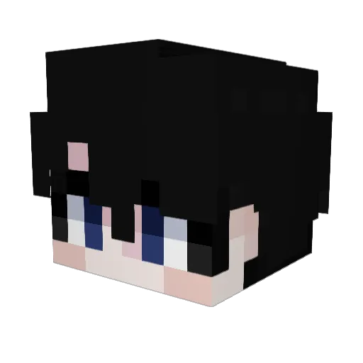 BB_2787 Minecraft avatar head, 3D render