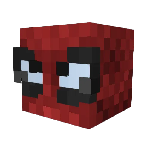 BB_BA55 Minecraft avatar head, 3D render