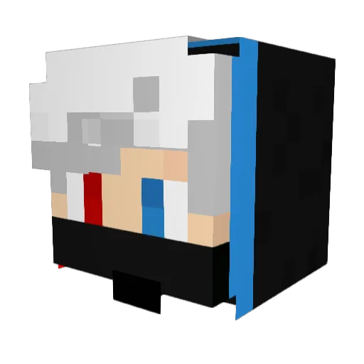 BB_Chanel Minecraft avatar head, 3D render
