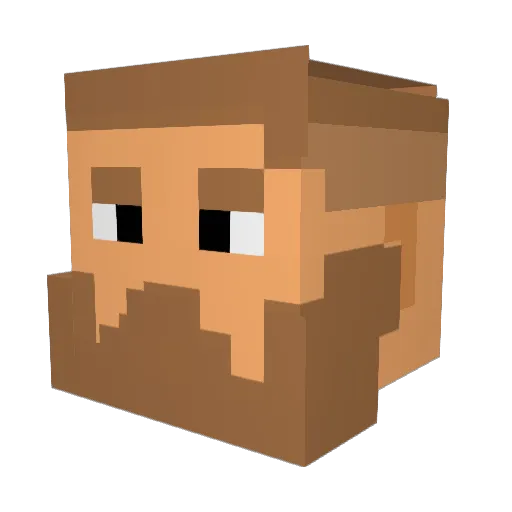 BBad19 Minecraft avatar head, 3D render