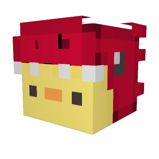 BBaekJuno Minecraft avatar head, 3D render