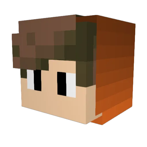 BBayMars Minecraft avatar head, 3D render