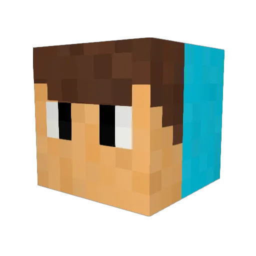 BBazsika Minecraft avatar head, 3D render