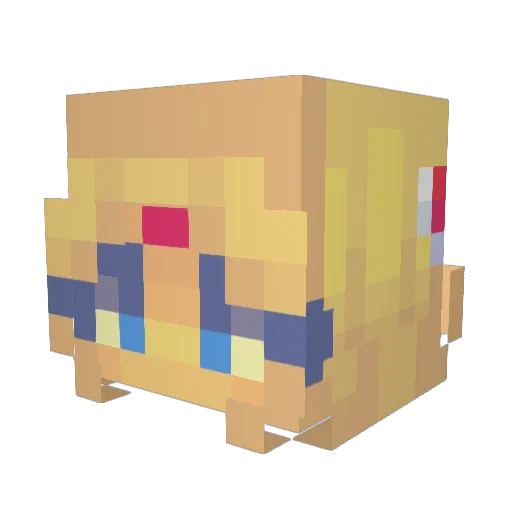 BBberri Minecraft avatar head, 3D render