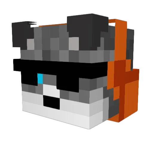 BBear22 Minecraft avatar head, 3D render