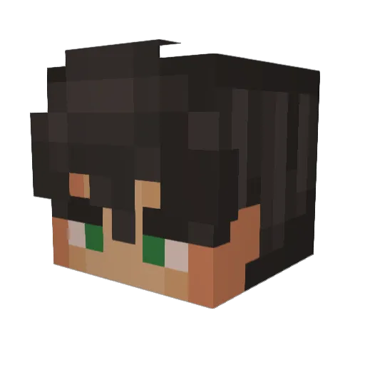 BBenben44 Minecraft avatar head, 3D render
