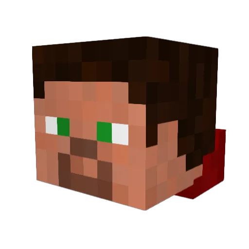 BBeny Minecraft avatar head, 3D render