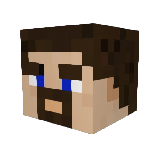 BBergee Minecraft avatar head, 3D render