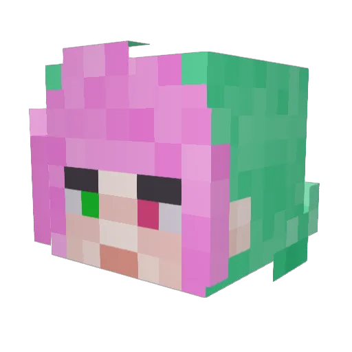 BBerriee Minecraft avatar head, 3D render