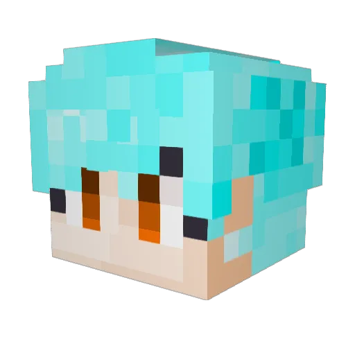 BBong_ Minecraft avatar head, 3D render