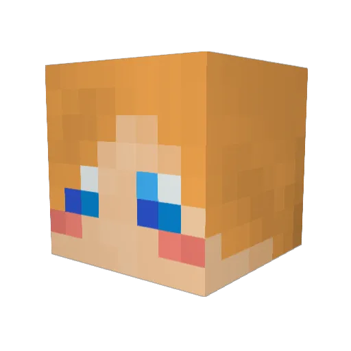 BBopper Minecraft avatar head, 3D render