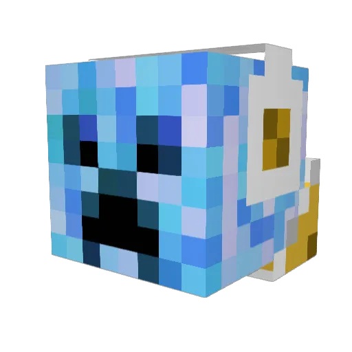 BBoring7 Minecraft avatar head, 3D render