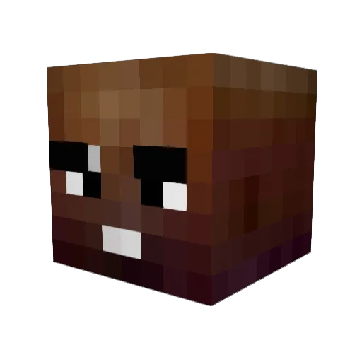 BBoss13 Minecraft avatar head, 3D render
