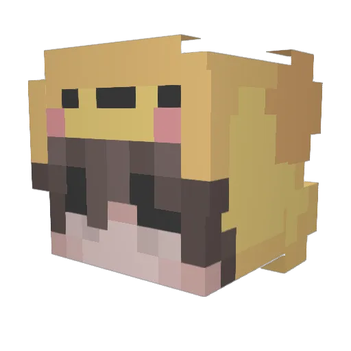 BBossYTeirik Minecraft avatar head, 3D render