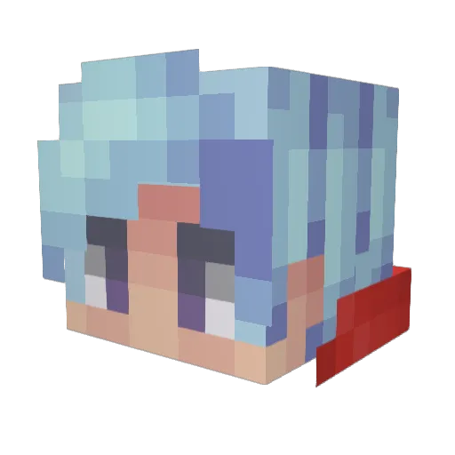 BBotchling Minecraft avatar head, 3D render
