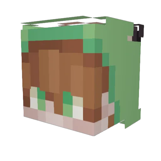 BBroccoli Minecraft avatar head, 3D render