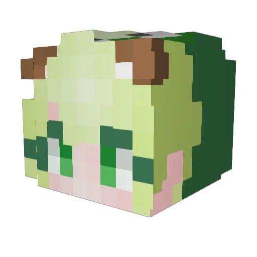 BBuuya_ Minecraft avatar head, 3D render