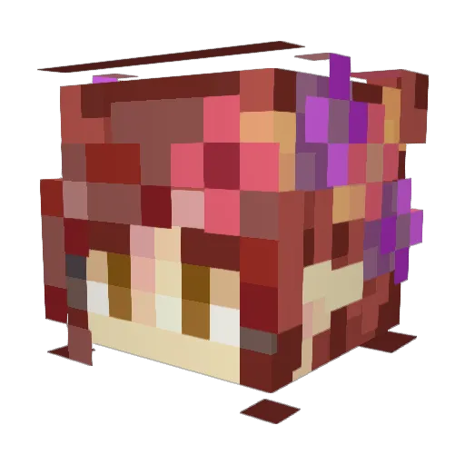 BByte Minecraft avatar head, 3D render