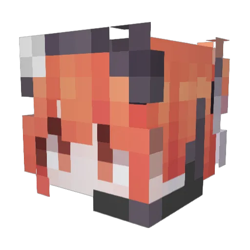 BC123A Minecraft avatar head, 3D render